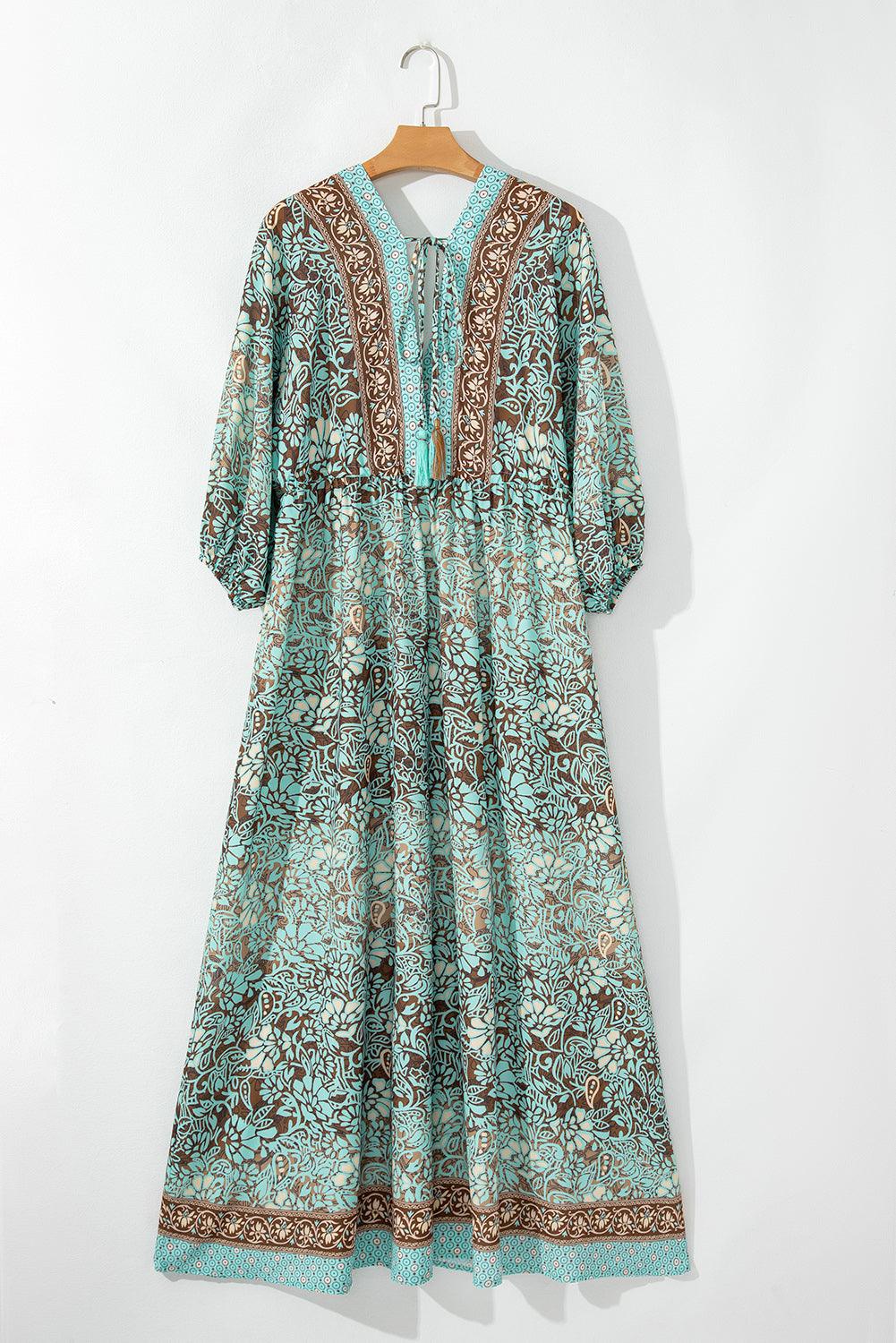 Maxi Jurk met Bohemian Bloemenprint - Floral Dresses - Jurkjes.co