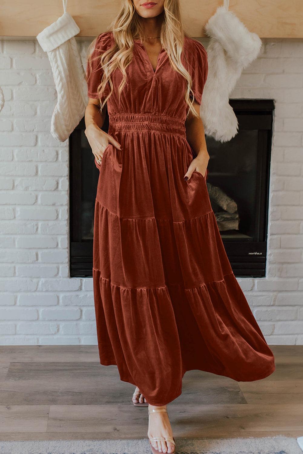 Maxi Jurk met Gelaagde Rok - Maxi Dresses - Jurkjes.co