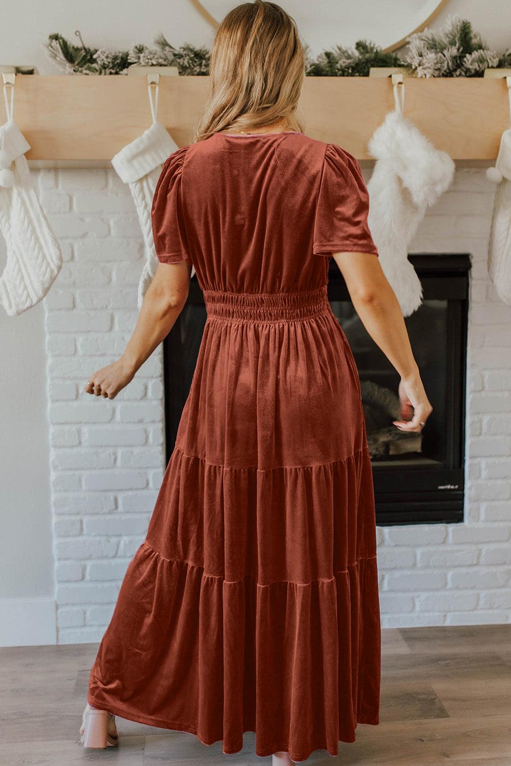 Maxi Jurk met Gelaagde Rok - Maxi Dresses - Jurkjes.co