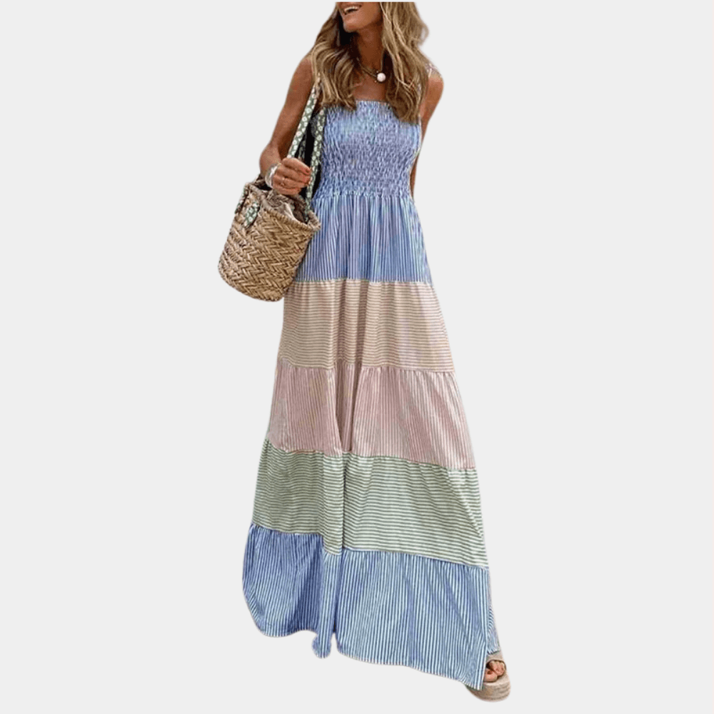 Maxi Jurk met Gestreept Patroon - CB - Dresses - Jurkjes.co