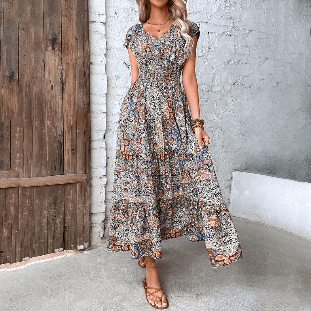 Maxi Jurk met Paisley Print - Dresses - Jurkjes.co