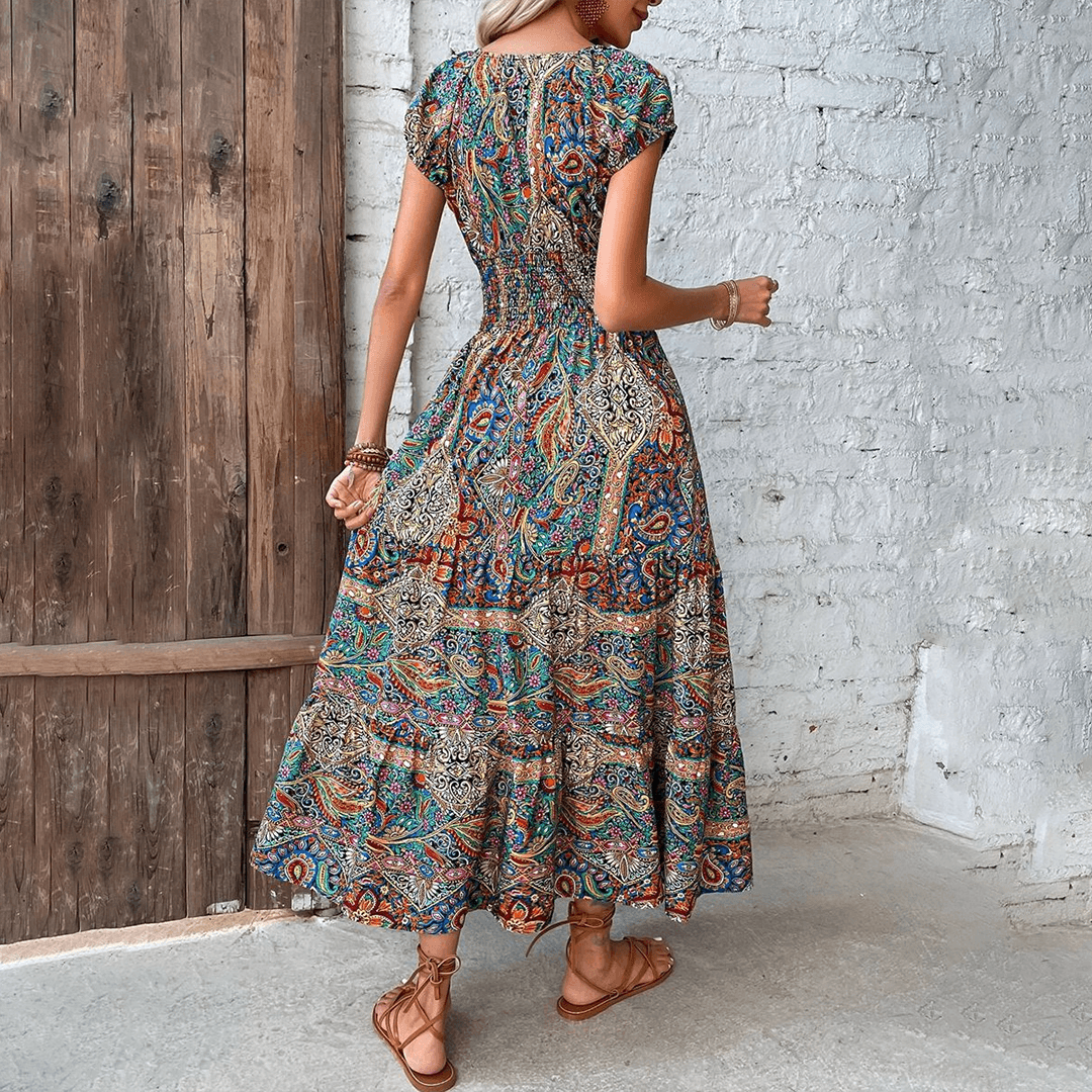 Maxi Jurk met Paisley Print - Dresses - Jurkjes.co