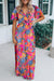 Maxi Jurk met V-hals en Bloemen - Maxi Dresses - Jurkjes.co