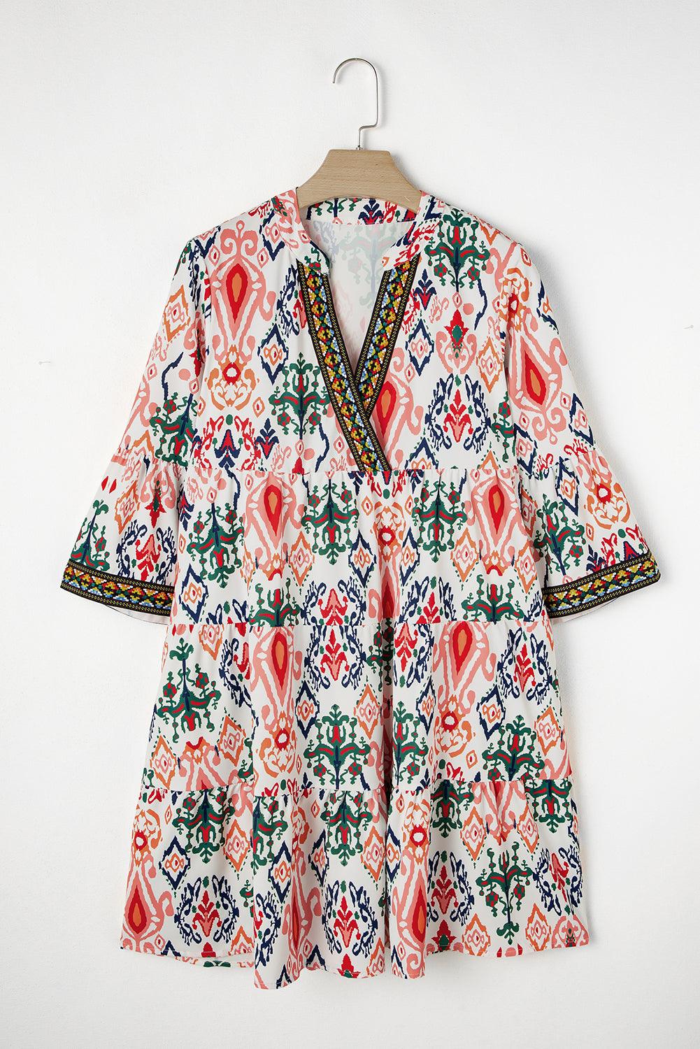 Mini Jurk met Bohemian Print - Mini Dresses - Jurkjes.co