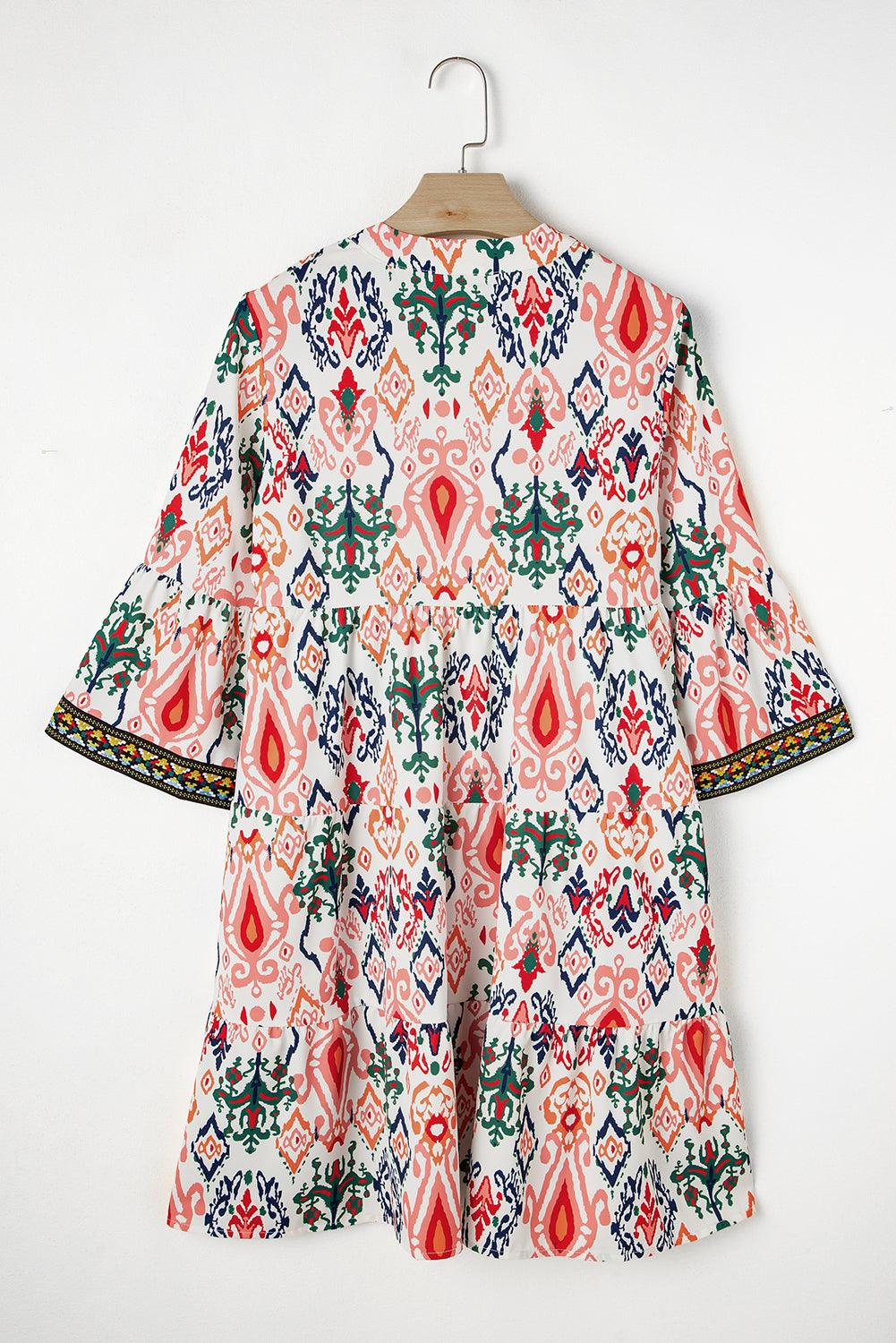 Mini Jurk met Bohemian Print - Mini Dresses - Jurkjes.co