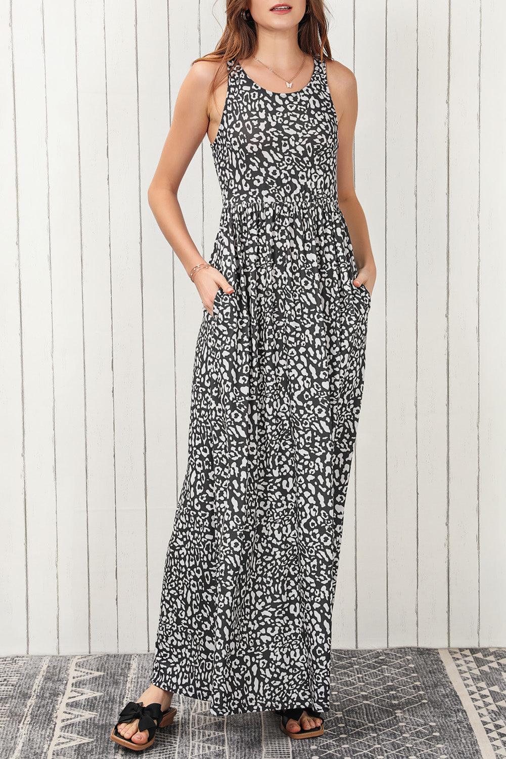 Panterprint Maxi-Jurk met Zakken - Maxi Dresses - Jurkjes.co