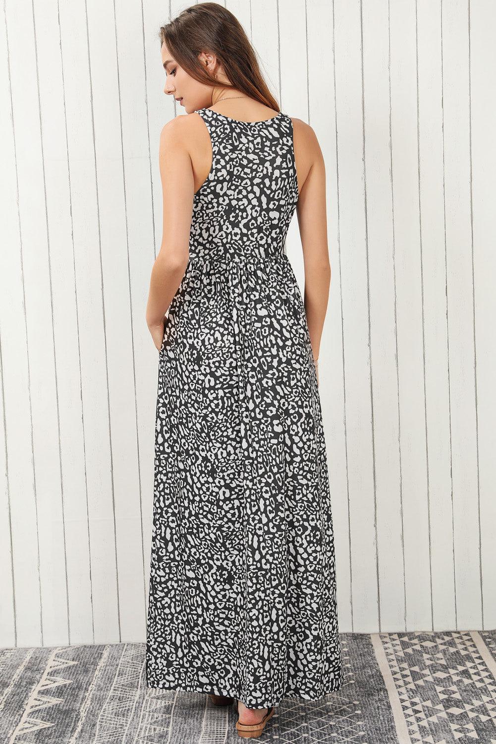 Panterprint Maxi-Jurk met Zakken - Maxi Dresses - Jurkjes.co