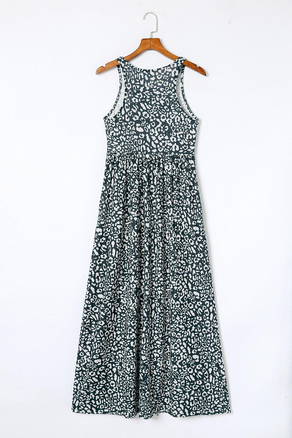 Panterprint Maxi-Jurk met Zakken - Maxi Dresses - Jurkjes.co