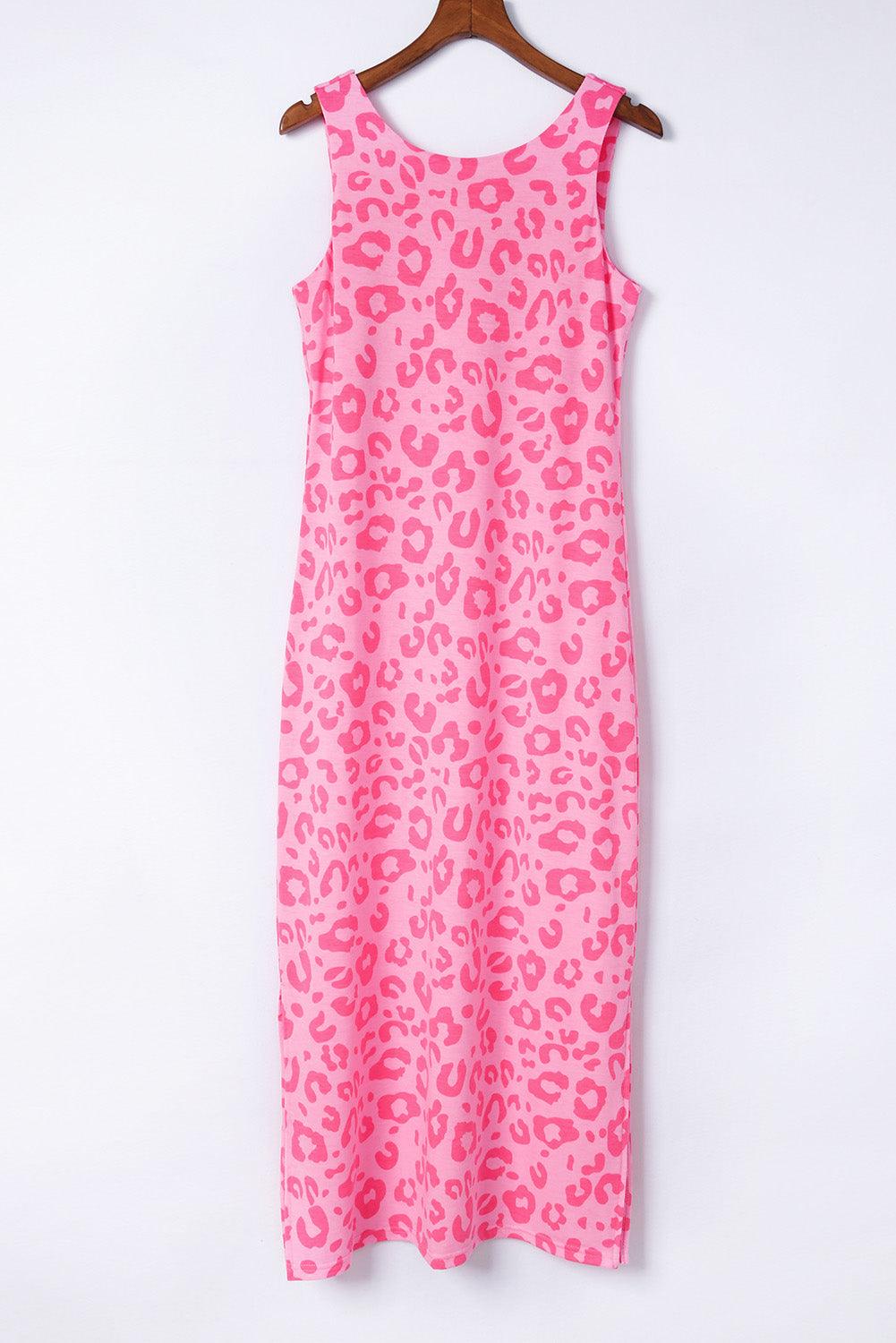 Panterprint Mouwloze Maxi-Jurk - Maxi Dresses - Jurkjes.co